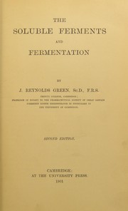 Cover of: The soluble ferments and fermentation