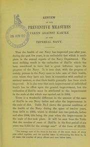Cover of: Review of the preventive measures taken against kak'ke in the Imperial Navy by Royal College of Surgeons of England