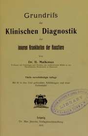 Cover of: Grundriss der klinischen Diagnostik der inneren Krankheiten der Haustiere