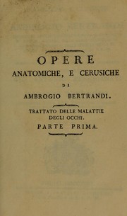 Cover of: Opere, di Ambrogio Bertrandi