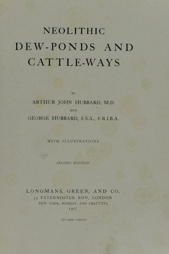 cover of Neolithic dew-ponds and cattle-ways
