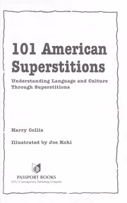 Cover of: 101 American superstitions : understanding language and culture through superstitions by 