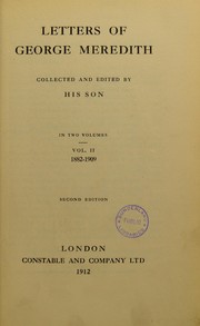 Cover of: Letters of George Meredith