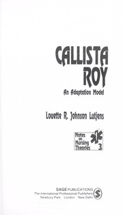Cover of: Callista Roy : an adaptation model by 