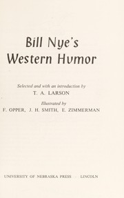 Cover of: Bill Nye's western humor.