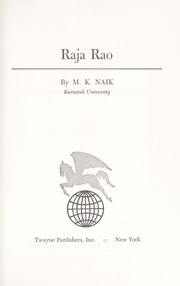 Raja Rao by M. K. Naik