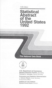 Cover of: Statistical Abstract of the United States 1992 (Statistical Abstract of the United States)