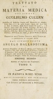 Cover of: Trattato di materia medica by William Cullen