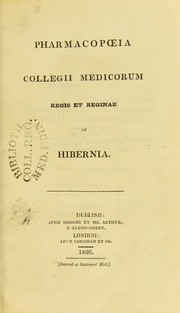 Cover of: Pharmacopoeia Collegii Medicorum Regis et Reginae in Hibernia.