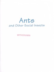 Cover of: Ants and Other Social Insects: Book Author, Cecilia Venn (World Book's Animals of the World)