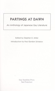 Cover of: Partings at dawn : an anthology of Japanese gay literature