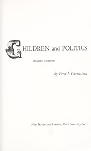 Cover of: Children and Politics (Political Science Study)