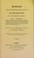 Cover of: Memoire sur de nouvelles applications du st©♭thoscope de M. le professeur Laennec : suivi d ́un m©♭moir sur une nouvelle m©♭thode de pratiquer la taille chez la femme ...; et d ́un m©♭moir sur un nouveau proc©♭d©♭ pour l ́amputation dans les articulations des phalanges