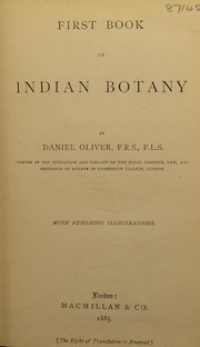 Cover of: First book of Indian botany | Oliver, Daniel
