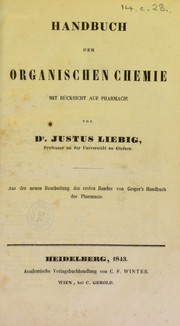 Cover of: Handbuch der organischen Chemie: mit R©ơcksicht auf Pharmacie