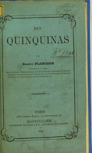 Cover of: Des quinquinas