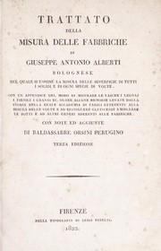 Cover of: Trattato della misura delle fabbriche di Giuseppe Antonio Alberti Bolognese by Giuseppe Antonio Alberti