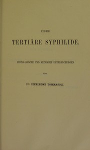 Cover of: Neue Studien uber Syphilide