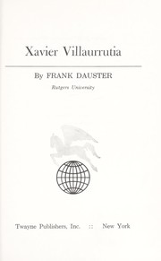 Cover of: Xavier Villaurrutia by Frank N. Dauster