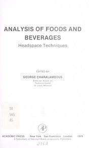 Cover of: Analysis of foods and beverages : headspace techniques by 