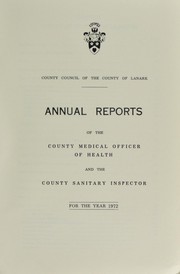 Cover of: [Report 1972] | Lanarkshire (Scotland). County Council