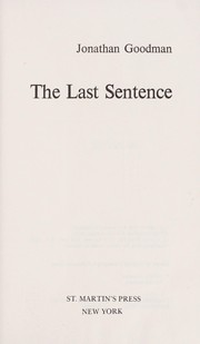 Cover of: The last sentence