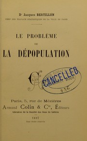 Cover of: Le probl©·me de la d©♭population