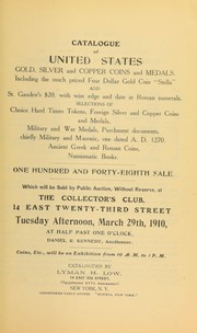 Cover of: Catalogue of United States gold, silver and copper coins and medals by Lyman Haynes Low