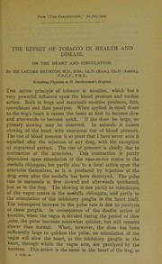 Cover of: The effect of tobacco in health and disease, on the heart and circulation