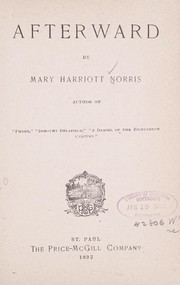 Cover of: Afterward by Mary Harriott Norris