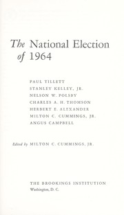 Cover of: The national election of 1964 by Milton C. Cummings
