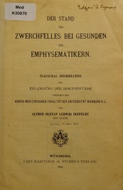 Cover of: Der Stand des Zwerchfalles bei Gesunden und Emphysematikern by Alfred Gustav Ludwig Seefeldt