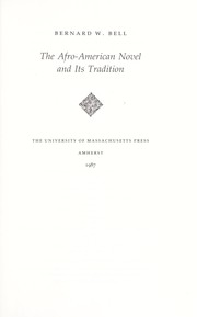 Cover of: The Afro-American novel and its tradition