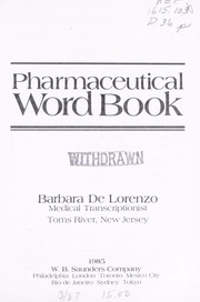 Cover of: Pharmaceutical word book