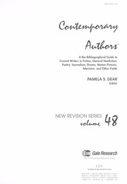 Cover of: Contemporary Authors. New Revision Series: A Bio-Bibliographical Guide to Current Writers in Fiction, General Non Fiction, Poetry, Journalism ... (Contemporary Authors New Revision Series)