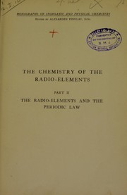 Cover of: The chemistry of the radio-elements | Soddy, Frederick