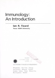 Cover of: Immunology, an introduction by Ian R. Tizard