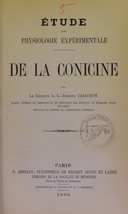 Cover of: ©tude de physiologie exp©♭rimentale by A.L. Edmond Casaubon