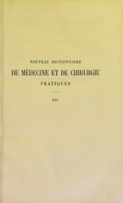 Cover of: Nouveau dictionnaire de m©♭decine et de chirurgie pratiques: illustre de figures intercalees dans le texte : le docteur Jaccoud