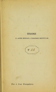 Cover of: ... Eisagoge in artem medicam a Paracelso restitutam by Jean Baptiste van Helmont