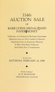 Cover of: 114th auction sale of rare coins, medals, and paper money