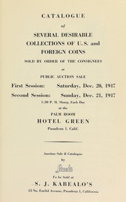 Cover of: Catalogue of desirable collections of U.S.  and foreign coins