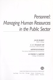 Cover of: Personnel : managing human resources in the public sector by 