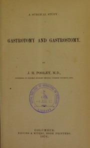 A surgical study by James Henry Pooley