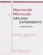 Cover of: Macroscale and microscale organic experiments