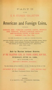 Cover of: Part II of the E.B. Sturges collection of American and foreign coins ...