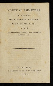 Cover of: Nouveau pseautier a   l'usage de l'ancien clerge by Jean Siffrein Maury