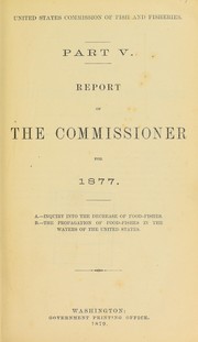 Cover of: Report of the commissioner for 1877