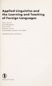 Cover of: Applied linguistics and the learning and teaching of foreign languages