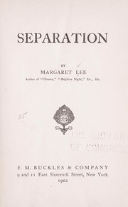 Cover of: Separation: [a story]